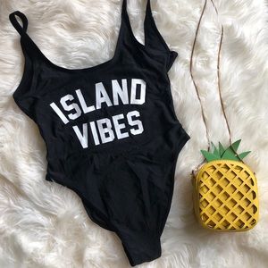Island Vibes black one piece | Medium